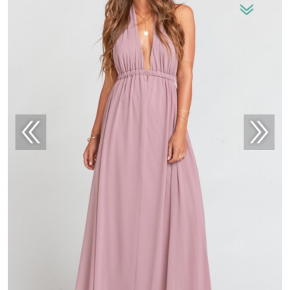 Poly chiffon purple bridesmaid dress
